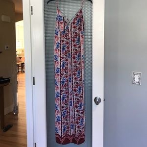 Light floral long dress never worn.